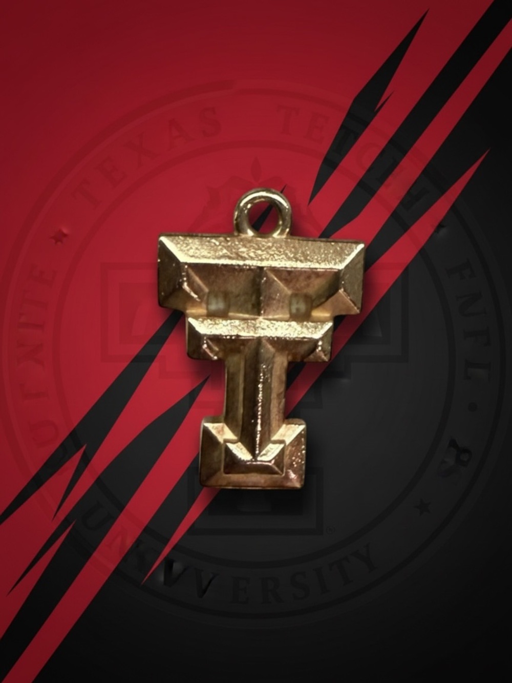 Retired James Avery 14K Gold Texas Tech Double T Charm 585 Vintage HTF